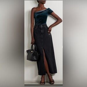 Agolde Bree Banded Bodysuit in Blue NWOT